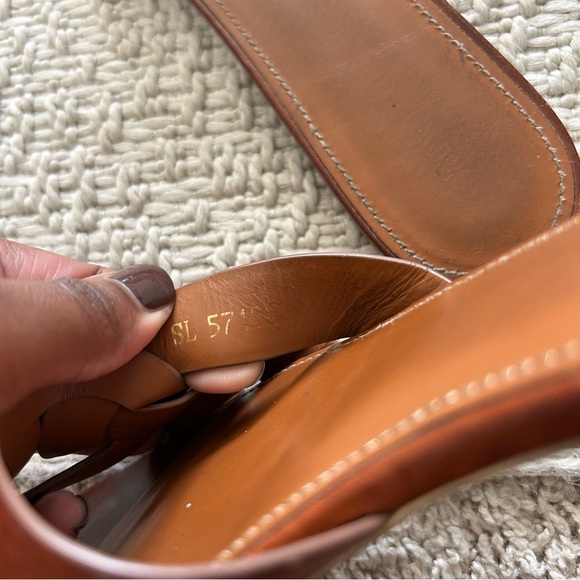 Saint Laurent Tribute Flat Sandal 571952 Size 40 US 9 Cognac Brown Leather - Picture 5 of 8